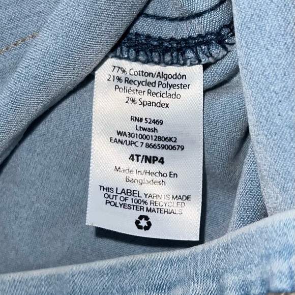 Toddler Girl’s Denim Jean Overalls Dress Size 4T - Picture 4 of 4